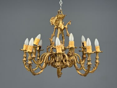 Bronze Chandelier with Candle Lights