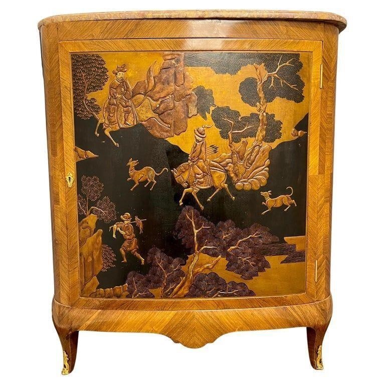 French Louis XV Style Chinoiserie Commode (1 of 11)