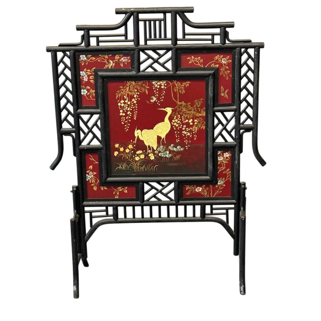Iron Painted Fire Screen, Room Divider Maitland Smith: Maitland Smith Screen, Good condition. MetalH 39.5W 31D 11.5