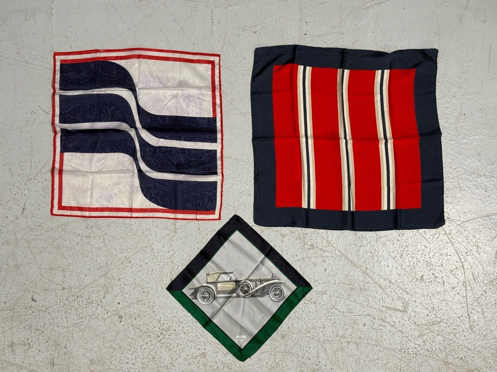 Three Vintage Silk Square Scarves (1 of 5)