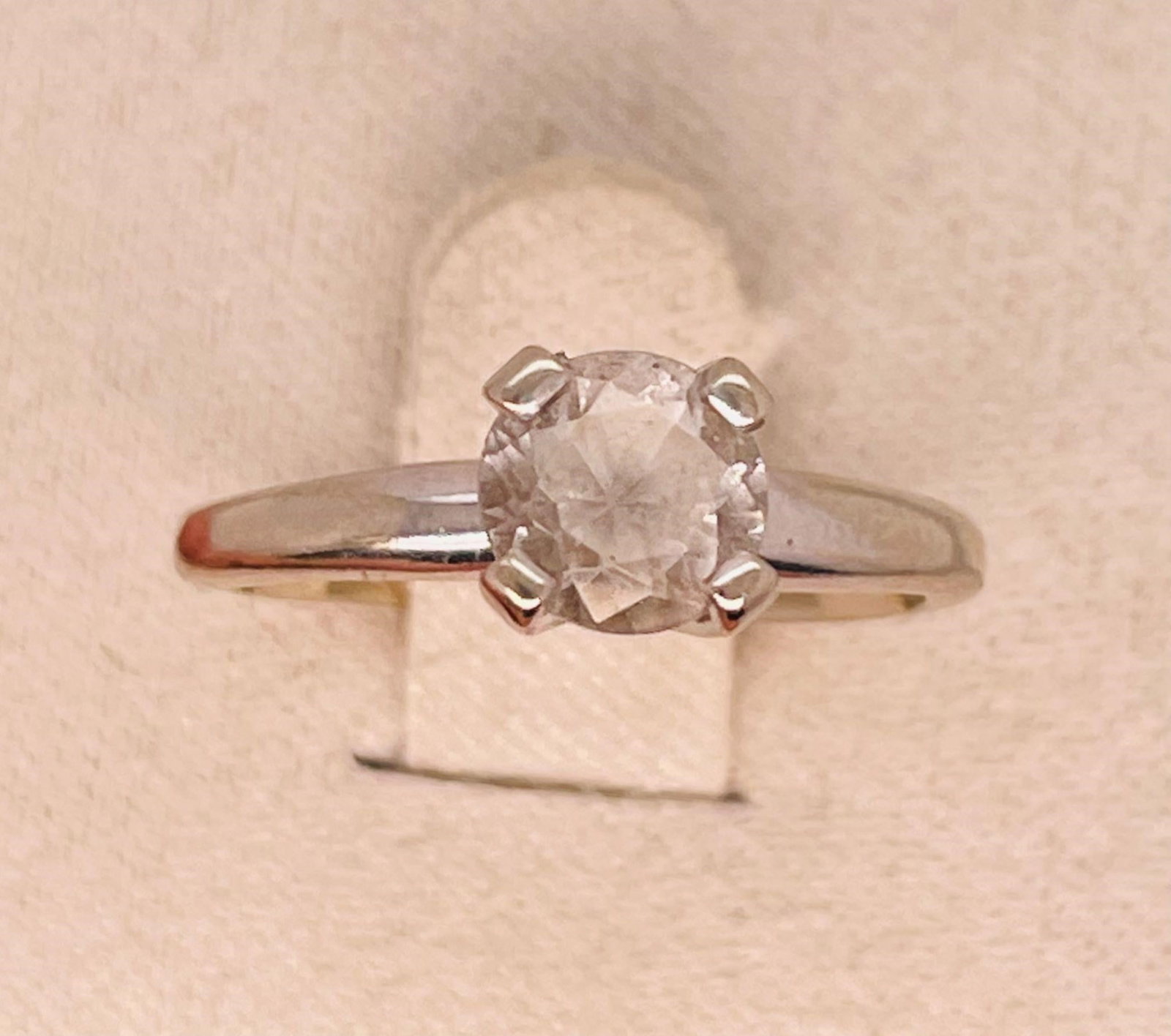 14Kt Yellow Gold Engagement Ring,: 14K Diamond Gold ring having a center stone approx .50 ct. Ring size 5