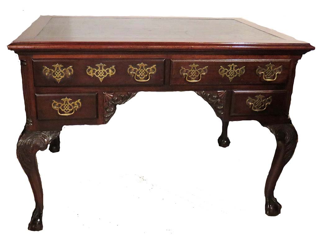 19th CENTURY CHIPPENDALE STYLE PARTNERS DESK (1 of 9)