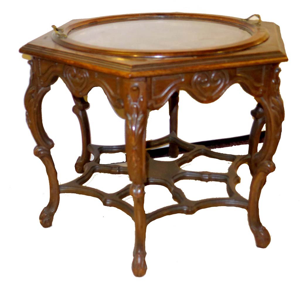 CARVED OCCASSIONAL TABLE (1 of 5)