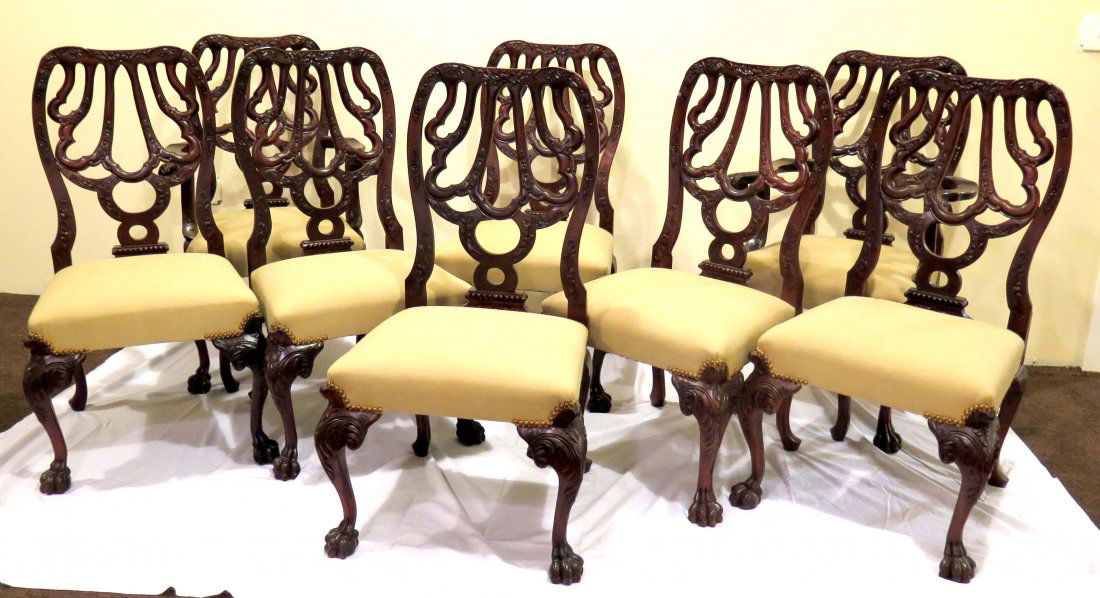 SET OF EIGHT GEORGIAN STYLE DINING CHAIRS (1 of 3)