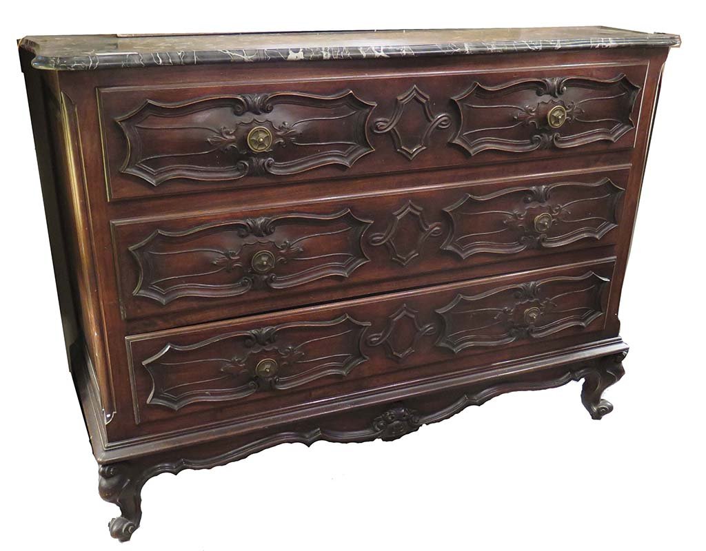 19th CENTURY FRENCH MARBLE TOP DRESSER (1 of 8)