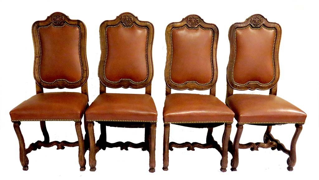SET OF JACOBEAN STYLE DINING CHAIRS (1 of 9)