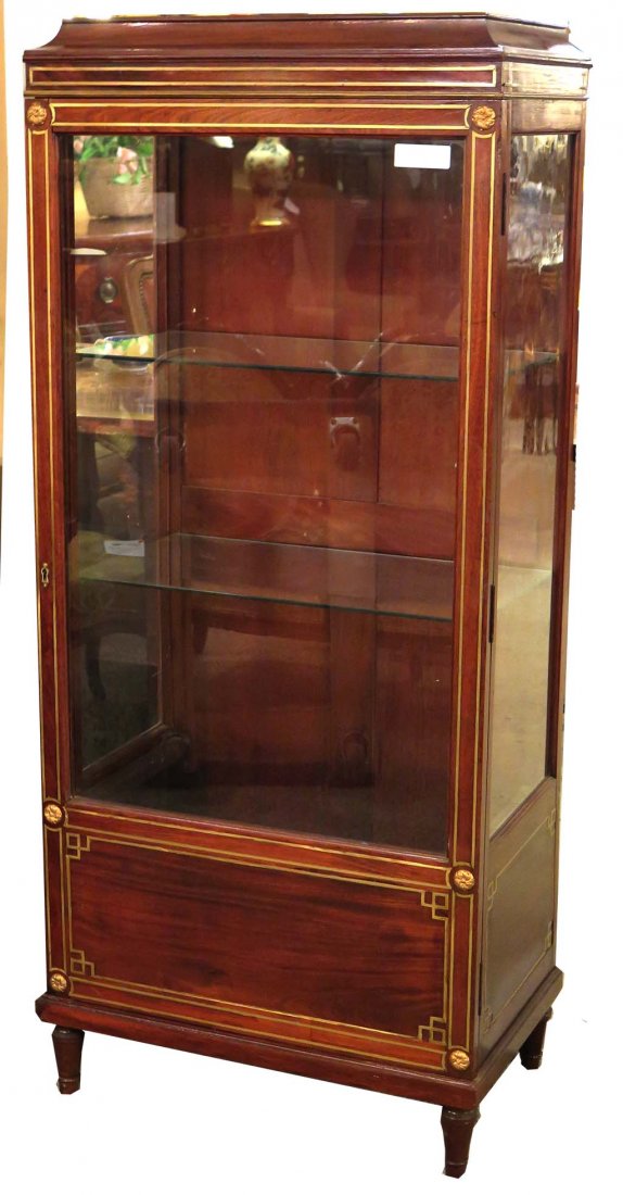 FRENCH BRONZE CURIO CABINET (1 of 10)