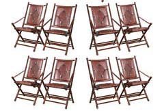 SET OF BAMBOO FOLDING CHAIRS (1 of 9)