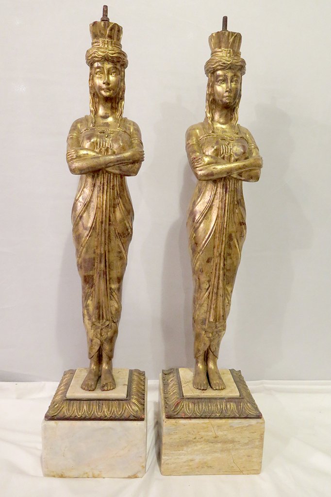 PAIR CARVED FIGURES (1 of 4)