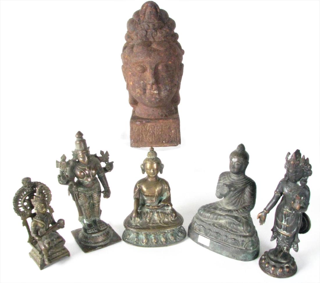 Group of Bronze and Cast Metal Buddha Figures (1 of 5)
