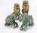 Thai Bronze Elephant and Temple Lion Figures