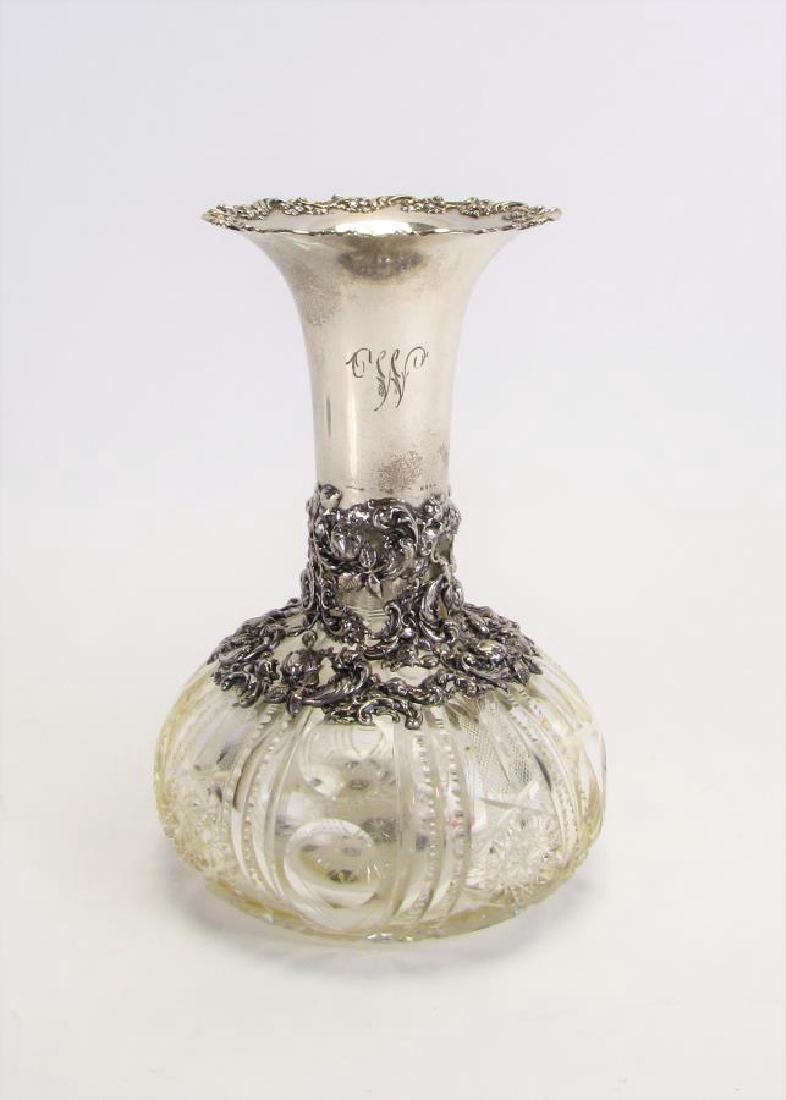 Cut Glass and Sterling Vase (1 of 5)