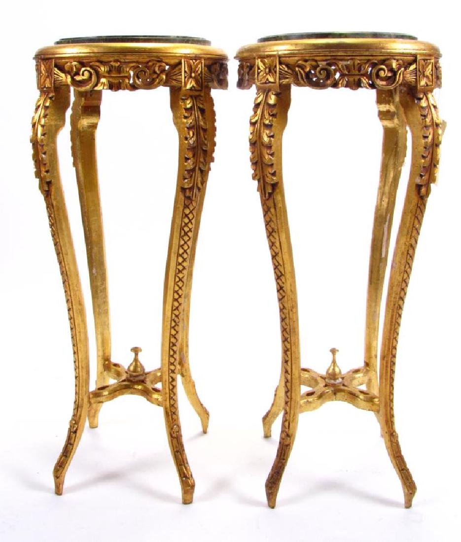 Pair of Gilded Wood Plant Stands (1 of 4)