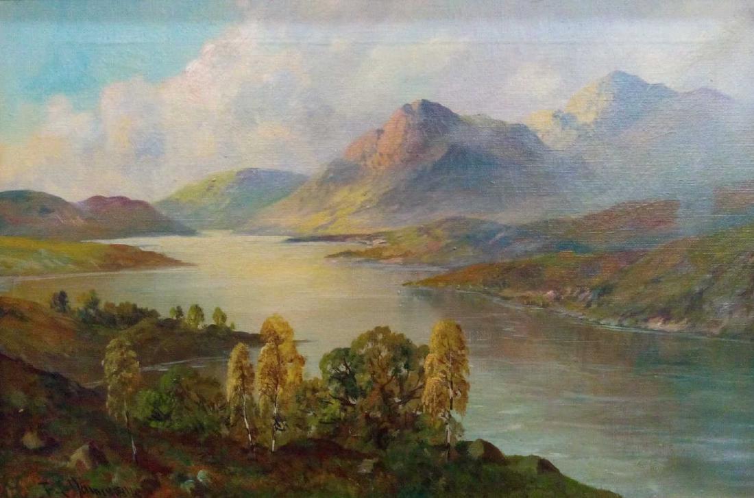 Francis E Jamieson 16x24 O/C Loch Katrine: Francis E Jamieson (UK, 1895-1950) 16x24 , O/C , signed lower left , Loch Katrine , Depicting: Scottish Loch
