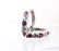 18K White Gold Pink Sapphire, Diamond Earrings