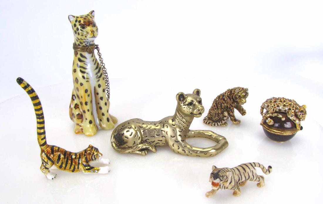 Group of Miniature Trinket Boxes and Figures (1 of 5)