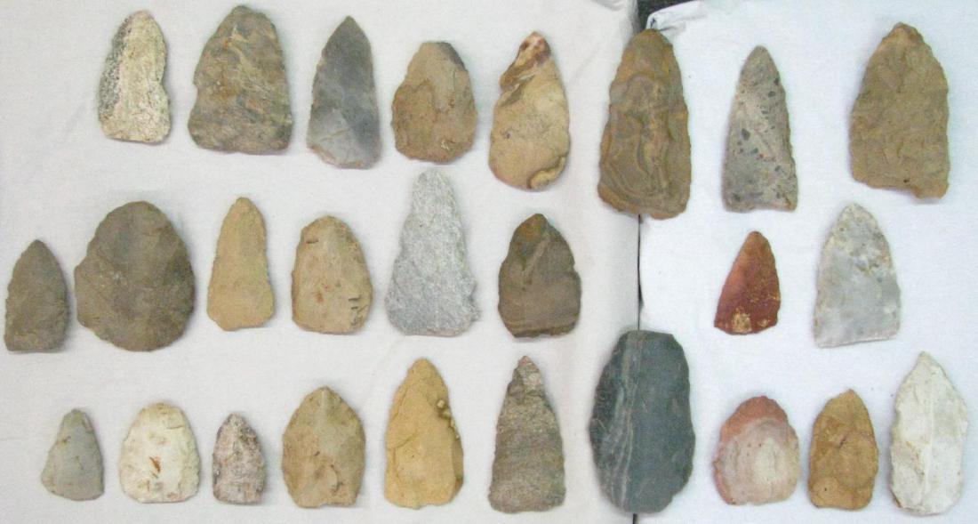 Collection of Indiana Arrowheads and Points (1 of 1)