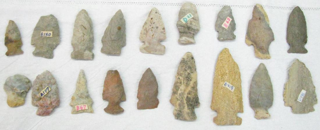 Collection of Indiana Arrowheads (1 of 1)