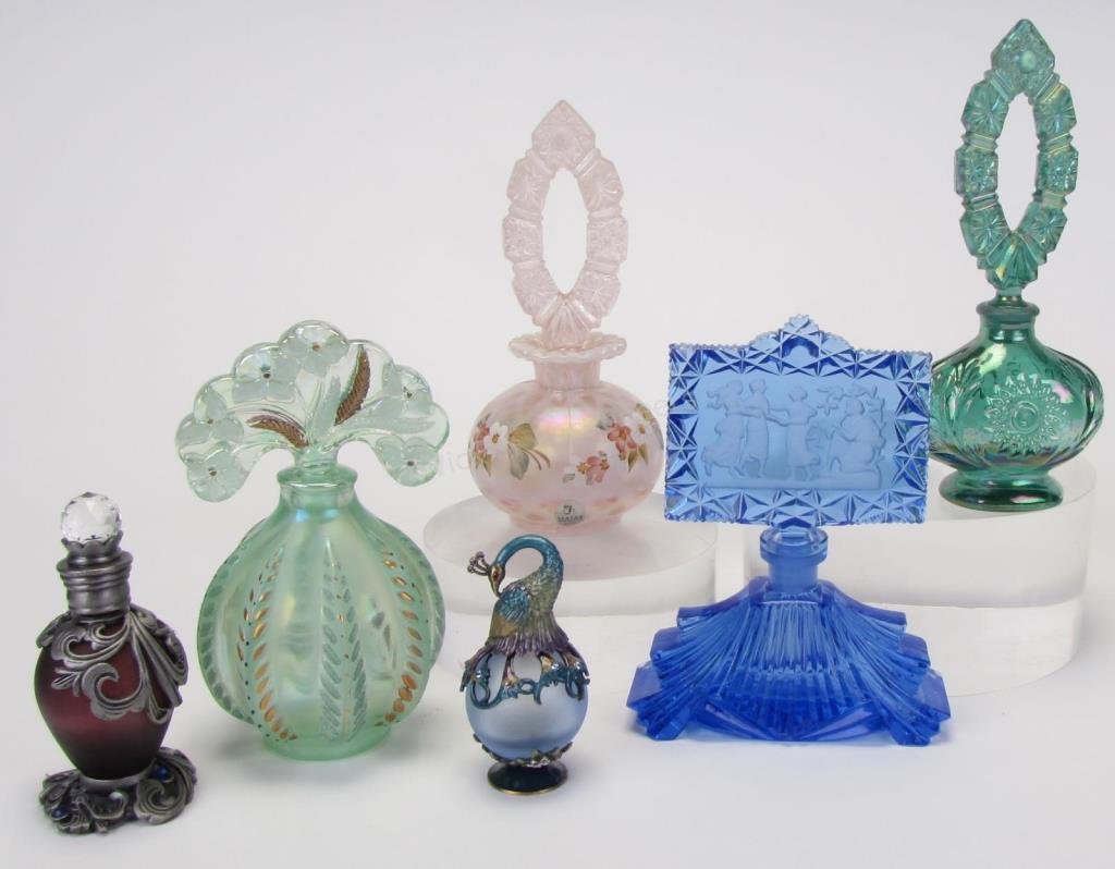 Group of Ornate Glass Perfume Bottles (1 of 8)