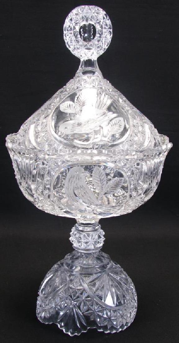 Vintage Molded Glass Footed Compote (1 of 4)