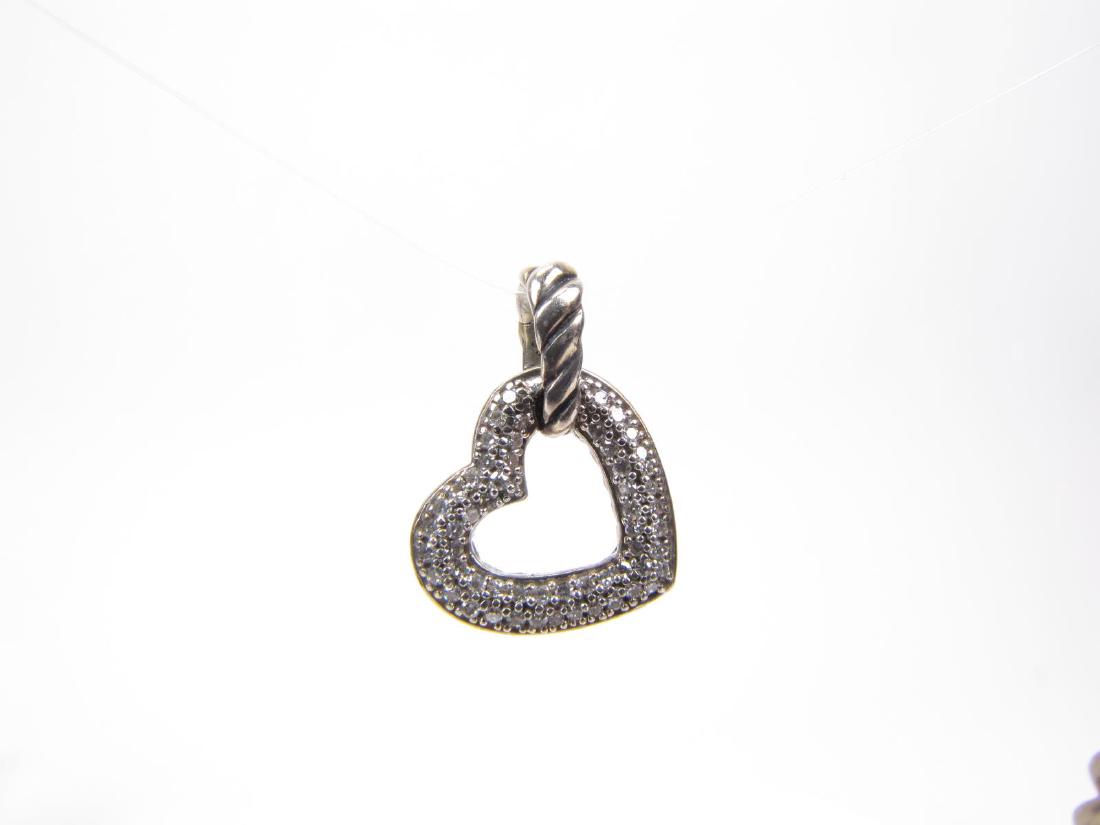 Sterling David Yurman Diamond Heart Pendant (1 of 2)