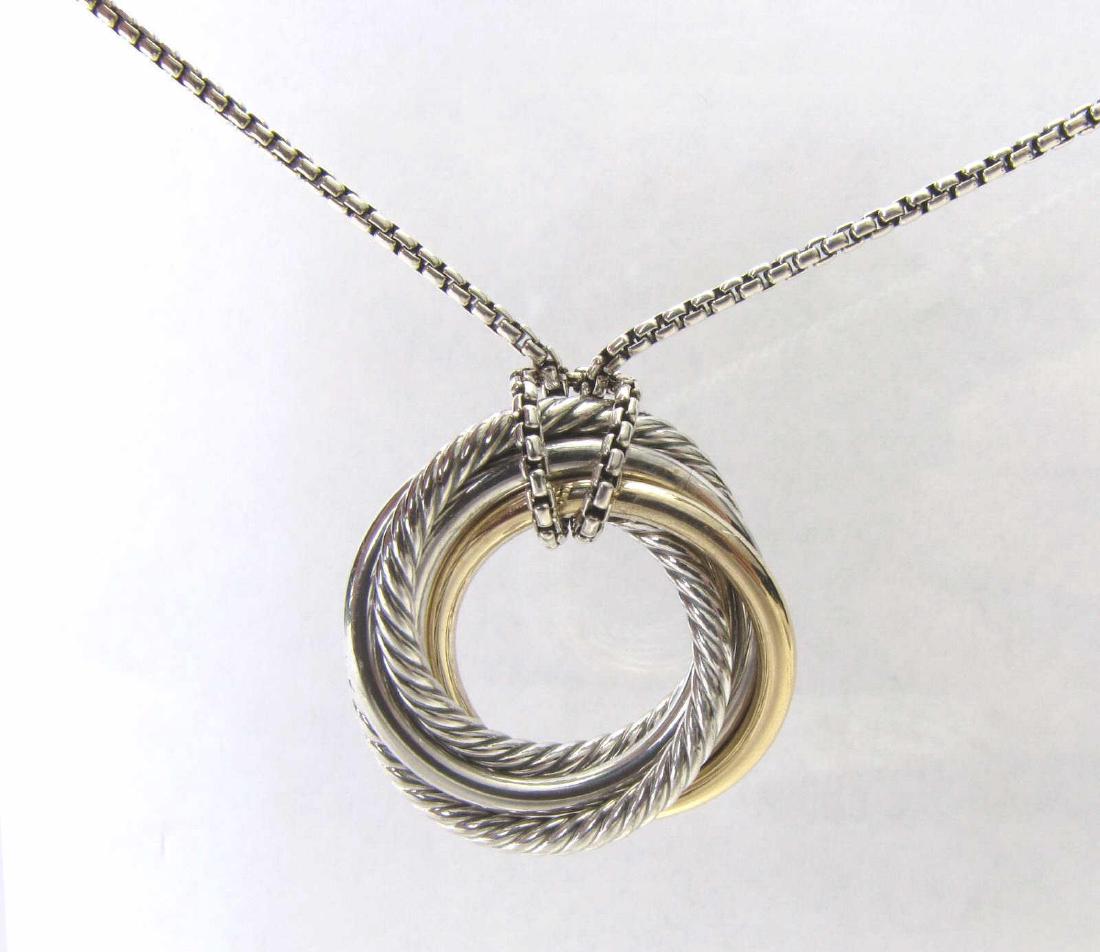 David Yurman Crossover Necklace, Sterling, 18K (1 of 2)