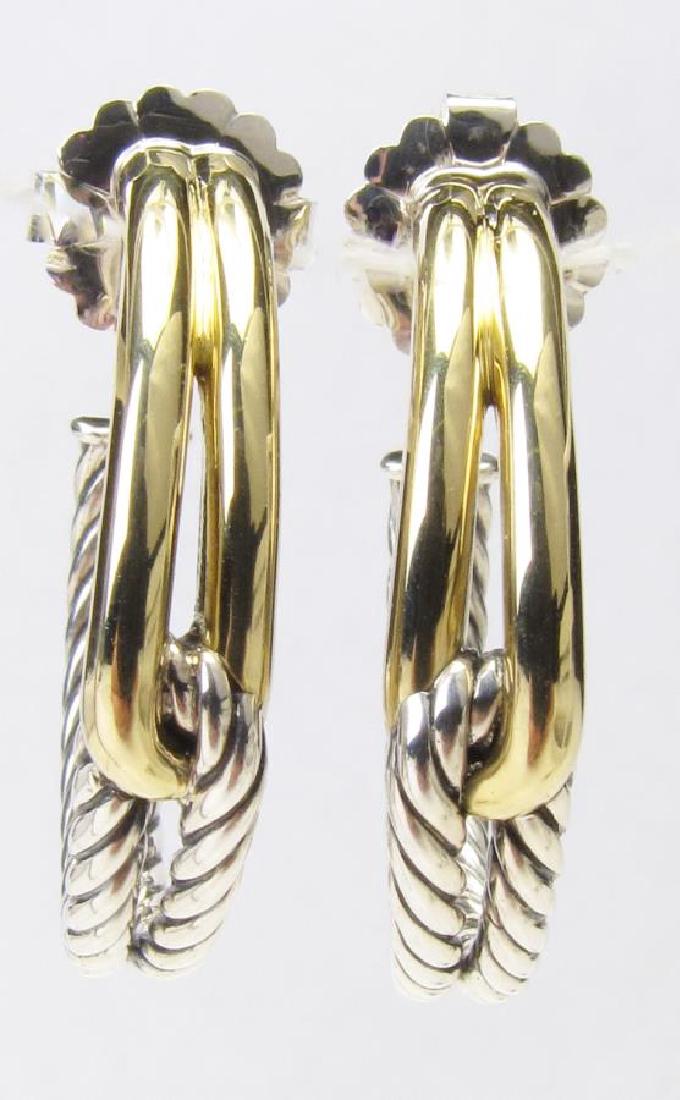 Pair of David Yurman Hoop Earrings, Sterling, 18K (1 of 1)