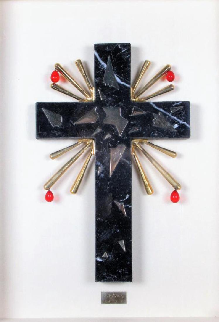Salvador Dali, Dalart Marble Cross Sculpture (1 of 2)