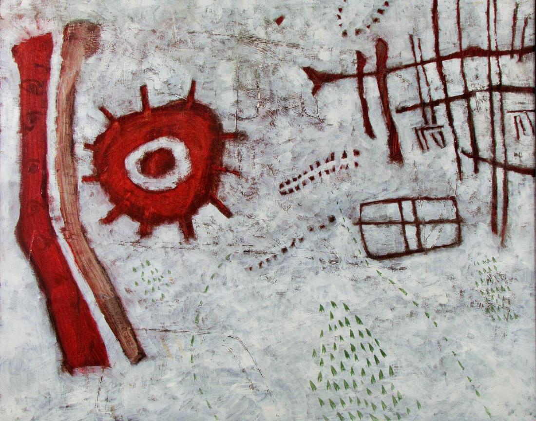 Martin Bradley 25.5x32 O/C "Les Traces" (1 of 5)