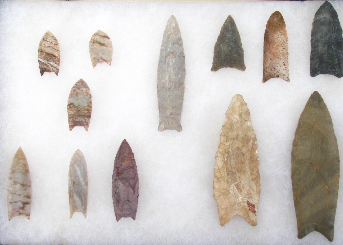 Collection of Native American Clovis Points (1 of 7)