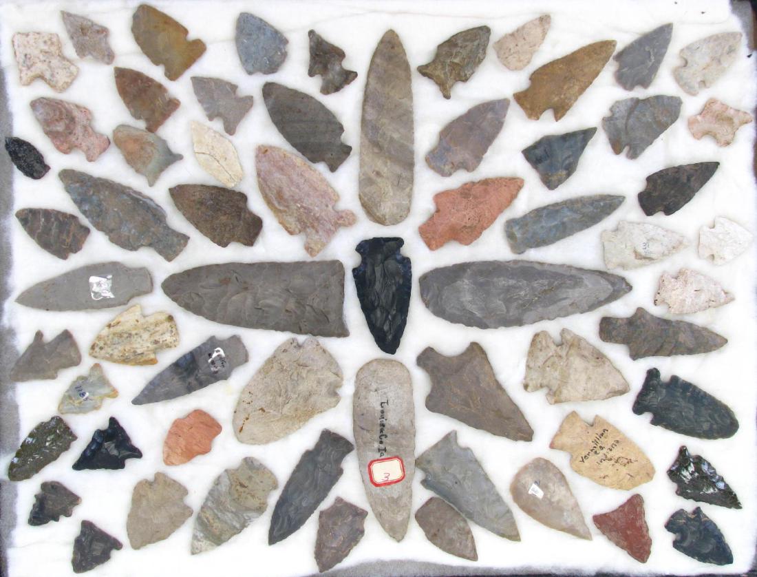 Collection of Native American Arrowheads, Points (1 of 8)