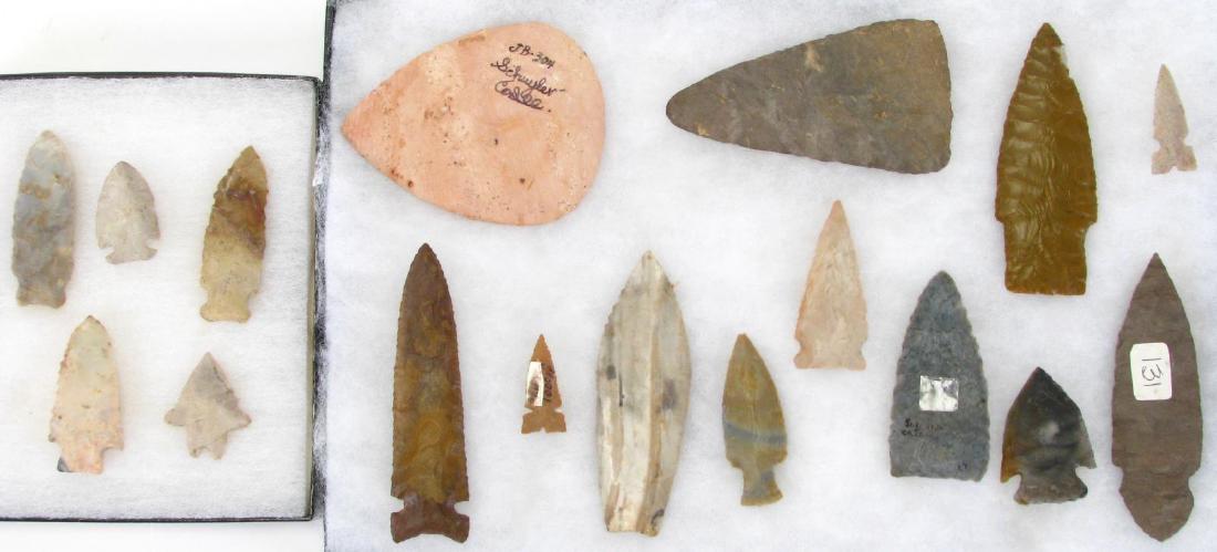 Collection of Native American Arrowheads, Tools (1 of 7)