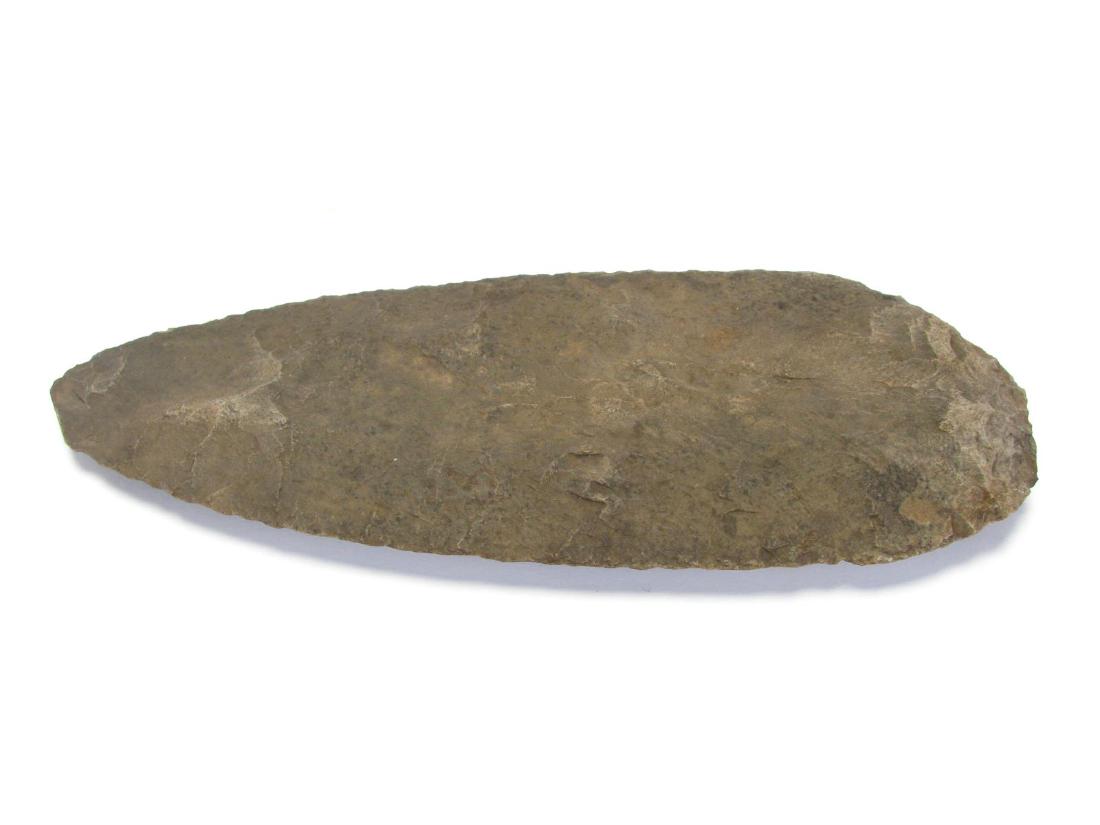 Impressive Native American Stone Spear: Impressive Native American Stone Spear, marked "Sugar Loaf"; 5.5" x 8.25" long