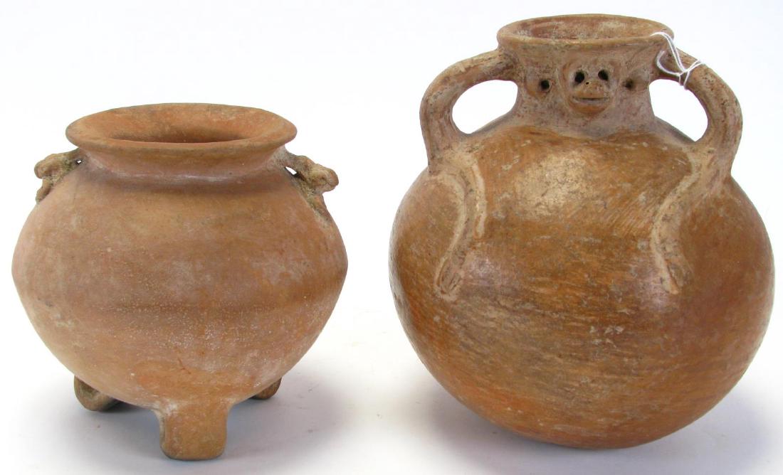 Two Antique Figural Pottery Jars, Mayan (1 of 6)