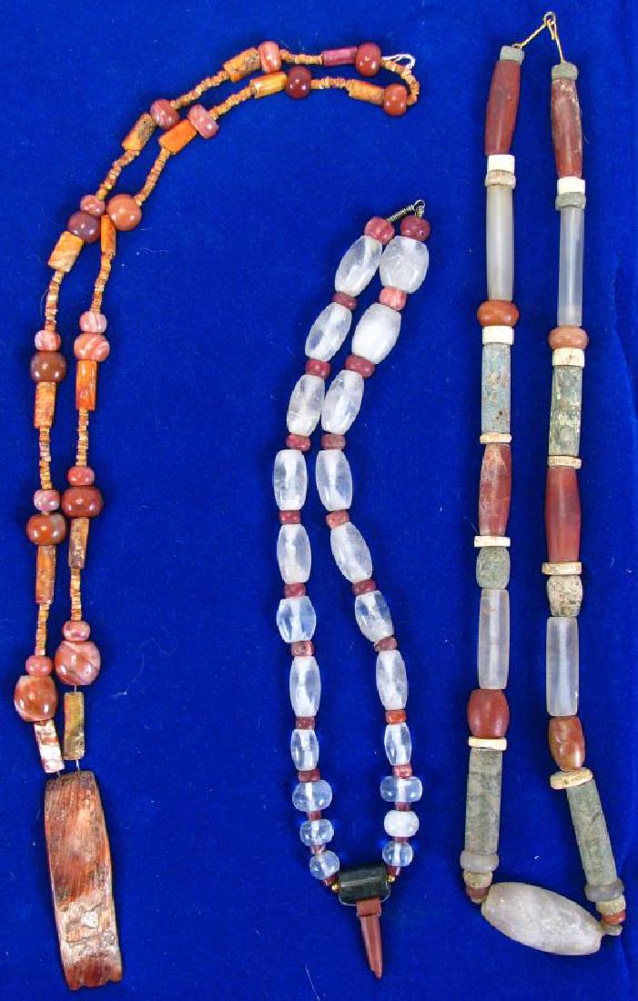 Three Antique Shell and Stone Necklaces (1 of 7)