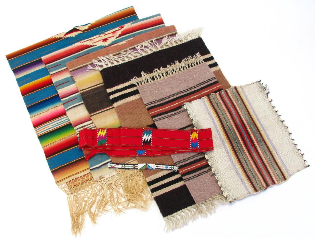 Group of Handmade Mats, Belt and Beaded Bracelet (1 of 3)