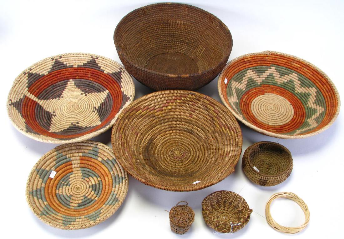 Collection of Woven Bowls and Baskets (1 of 1)