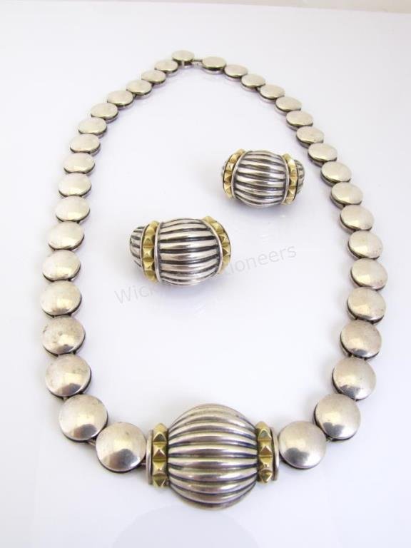 Lagos 18K Gold and Sterling Necklace and Earrings (1 of 6)