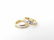 14K Yellow Gold Diamond Huggie Hoop Earrings