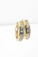 14K Yellow Gold Diamond Huggie Hoop Earrings - 2