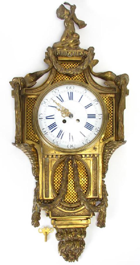Antique Bronze Figural Wall Clock (1 of 3)