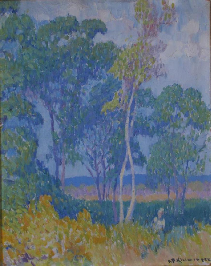 Adolph F Kleiminger 16x13 O/B Summer Landscape (1 of 4)
