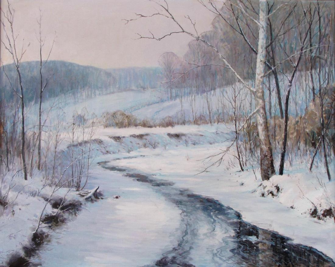 Alton P Coffey 24x30 O/C "Indian Creek in Winter" (1 of 5)