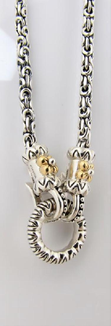 John Hardy 17" Fashion Necklace, 18k/Sterling: John Hardy 17" 18K yellow gold and sterling silver fashion necklace