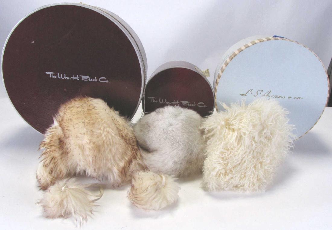 Three Vintage Ladies Fur Hats (1 of 1)