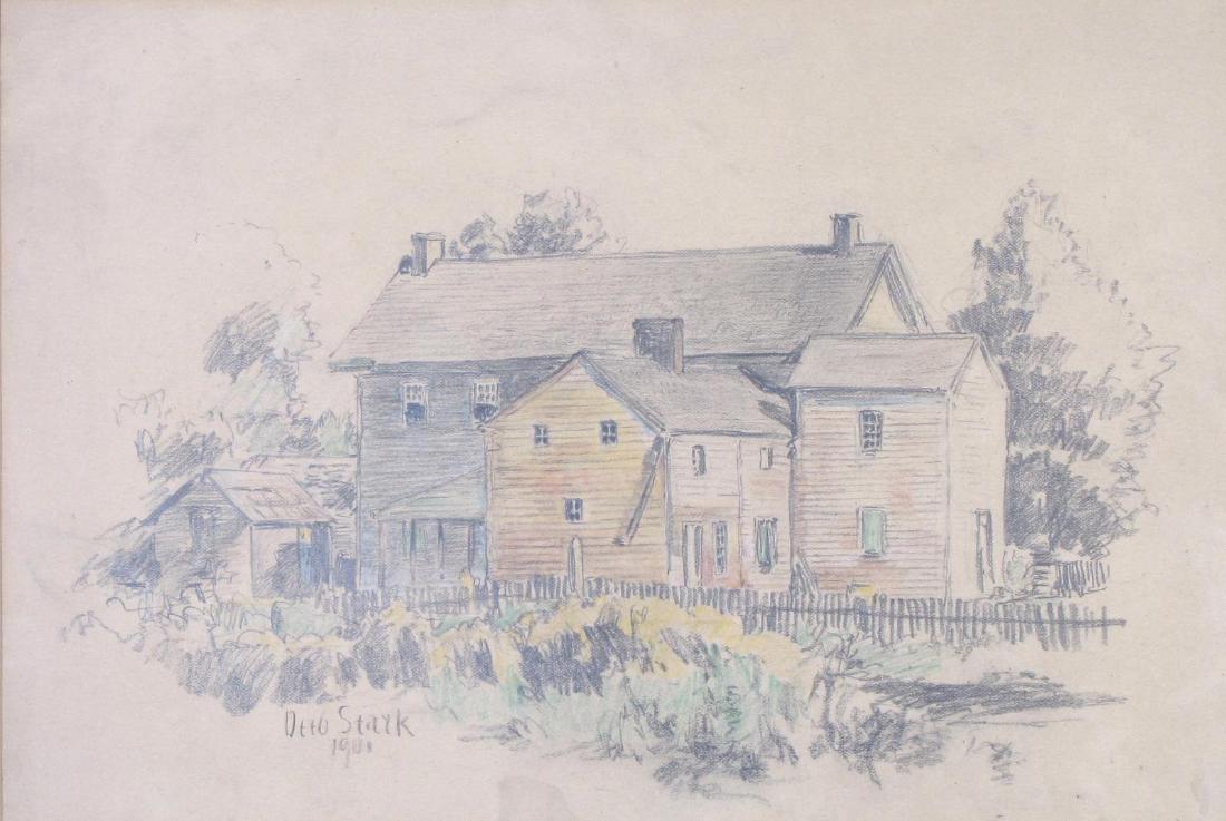 Otto Stark 8x11 Color Pencil "House" (1 of 3)