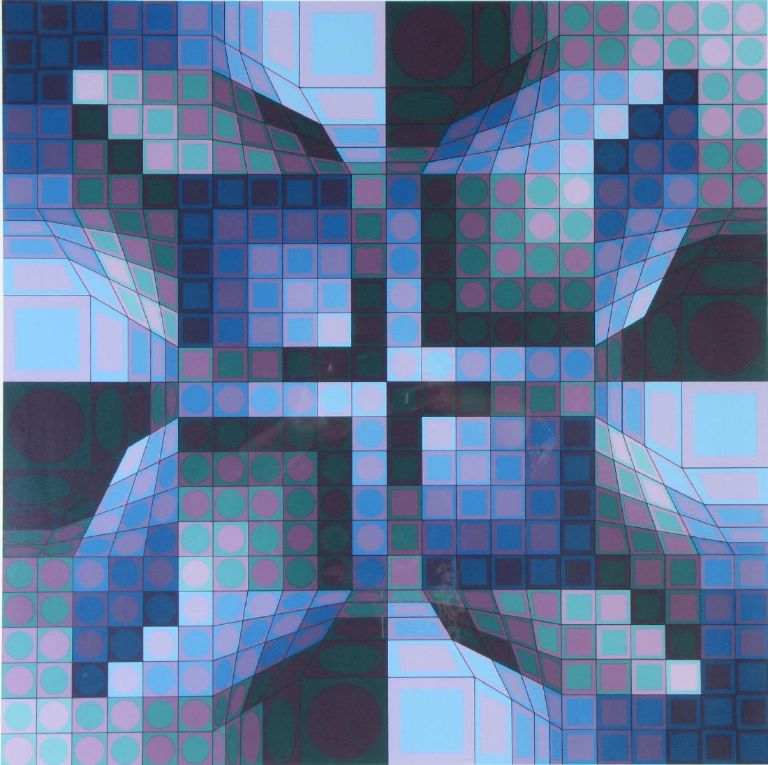 Vasarely Limited Edition Serigraph (1 of 5)
