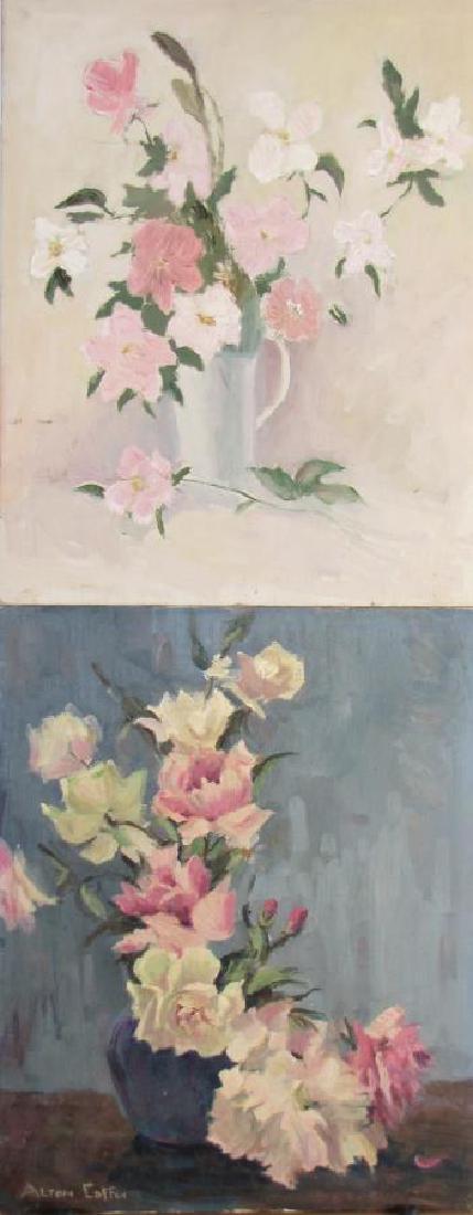 Alton P Coffey (2) 20x16 O/B Floral Still Lifes (1 of 4)