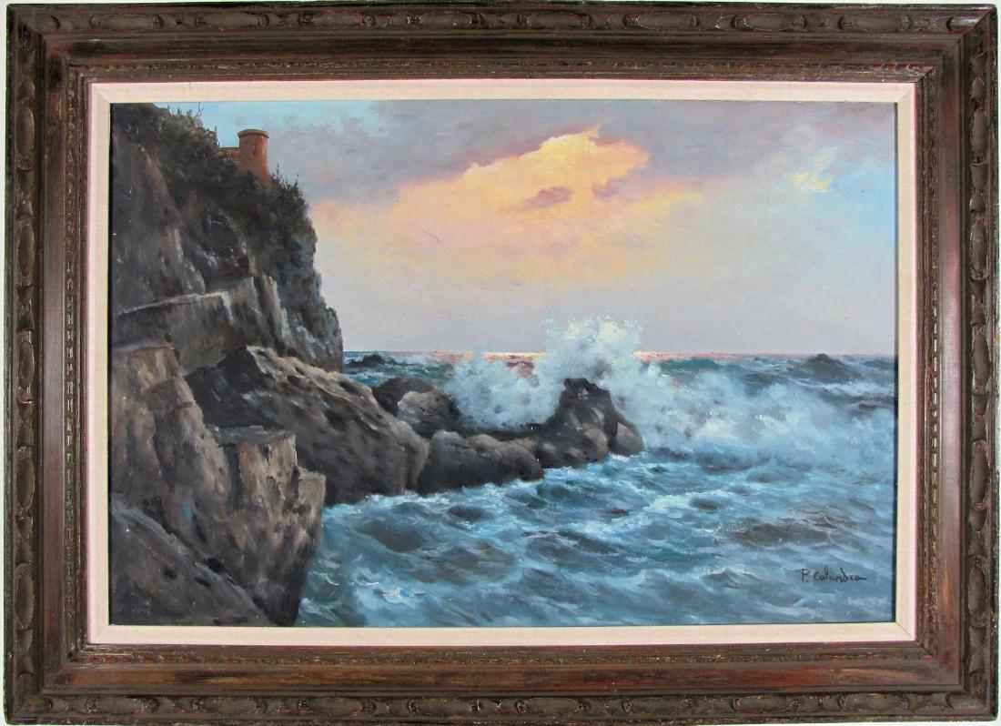 P. Calandra 24x36 O/C Rocky Coast at Dusk (1 of 3)