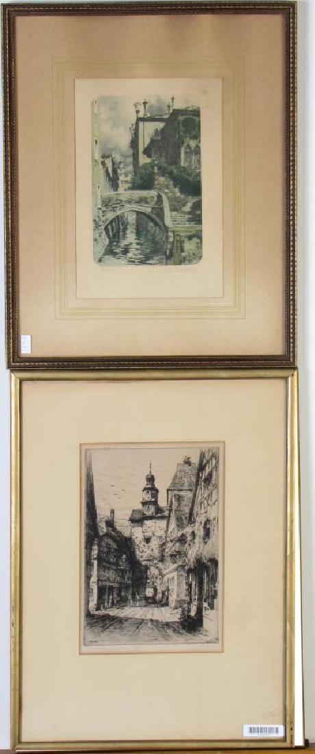 Two Antique German Etchings, Geissler and Veit (1 of 8)